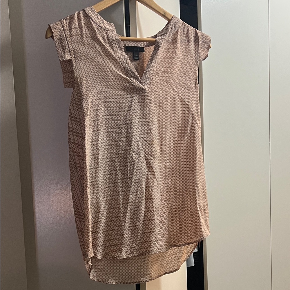 J. Crew Blush Pink Cap Sleeve Silk Blouse